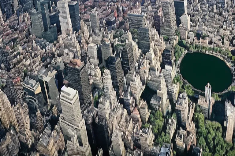 Prompt: Black hole over central park, recovered footage, cinematic, VFX