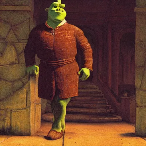 Image similar to shrek drawn by jean - leon gerome