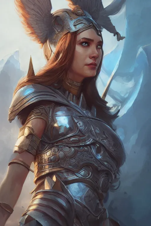 Image similar to amazon valkyrie athena, d & d, fantasy, portrait, highly detailed, headshot, digital painting, trending on artstation, concept art, sharp focus, illustration, art by artgerm and greg rutkowski and magali villeneuve