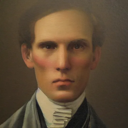 Image similar to An early 1800s oil painting of Jerma985 in the early 1800s, grainy, realistic, very realistic, hyperrealistic, highly detailed, very detailed, extremely detailed, very neat, very epic, very cool, detailed, trending on artstation