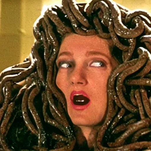 Prompt: medusa, still from the the thing