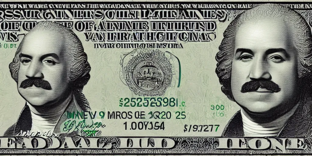 Image similar to Steve harvey as George Washington on the 1 dollar bill