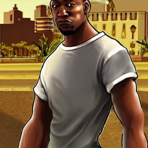 Prompt: carl johnson ( cj ) from gta san andreas