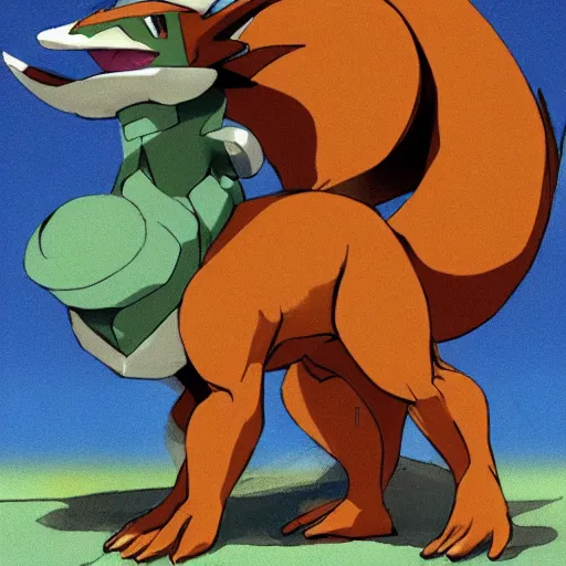 Prompt: man pokemon chimera, upper body of a man on top of a lower body of a pokemon