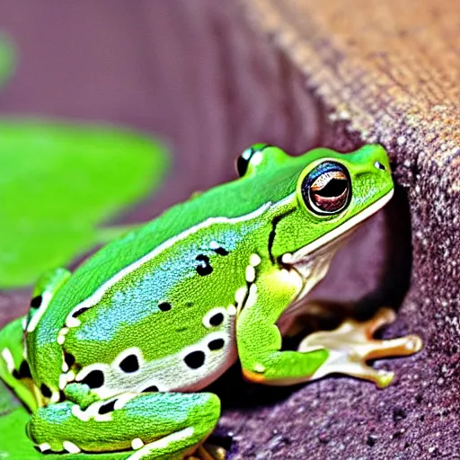 Image similar to Lady Frog photograph, sharp focus, realistic