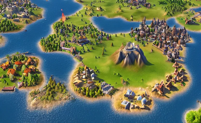 Image similar to “screen shot of civilization 6”