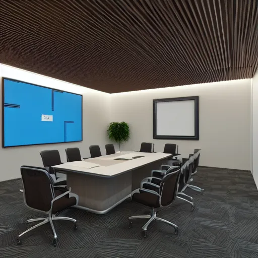 Image similar to corporate conference room interior concept by martyn lawrence bullard design high quality ultra realistic 8 k