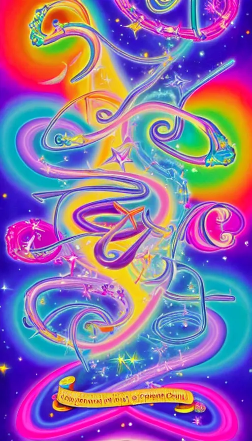 Image similar to the two complementary forces that make up all aspects and phenomena of life, by Lisa Frank,