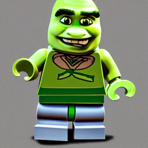 Prompt: lego shrek