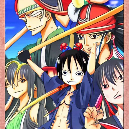 Prompt: anime girl samurai in the style of one piece, high quality