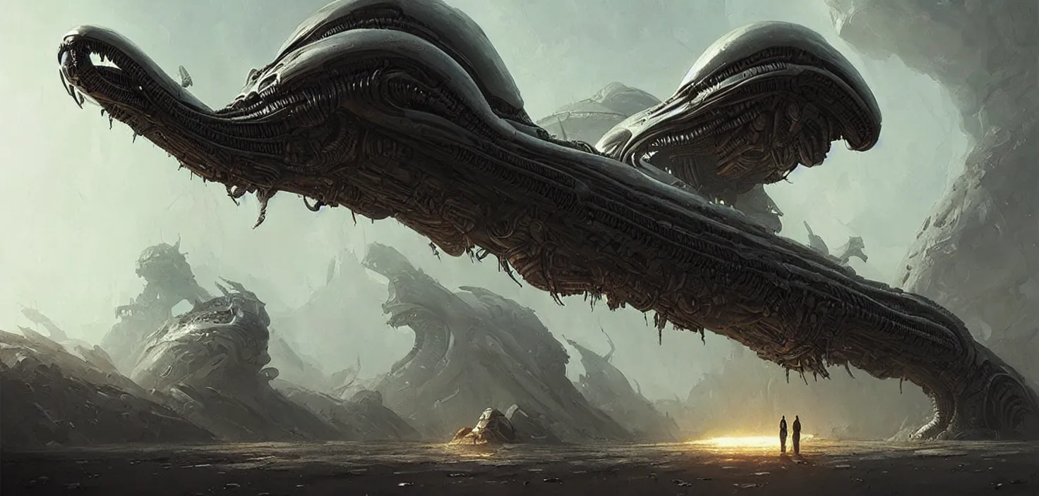 Image similar to alien art, concept art by greg rutkowski, intricate details