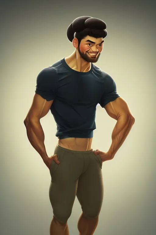 Stable Diffusion prompt: gigachad ron swanson bodybuilder - PromptHero