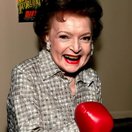 Image similar to betty white boxing muhammad ali