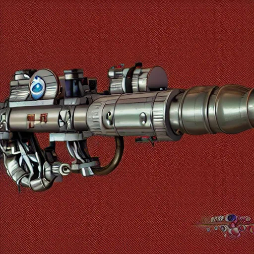 Prompt: Dieselpunk Buck Rogers ray gun, 4k had, ultra realistic, studio lighting