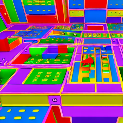 Image similar to wacky mid 9 0's operating system, kids software screenshot, 3 d render, liminal