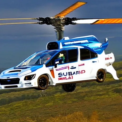 Image similar to a subaru WRX helicopter