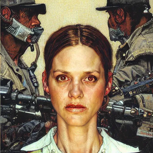 Prompt: portrait of zoe from left 4 dead, by donato giancola and norman rockwell.