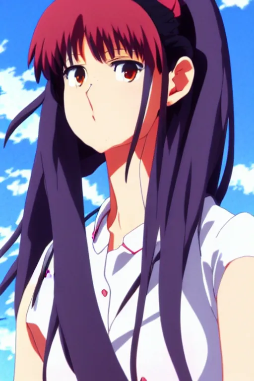 Prompt: anime art full body portrait character concept art, anime key visual of misato katsuragi, finely detailed perfect face delicate features directed gaze, trending on pixiv fanbox, studio ghibli, extremely high quality artwork