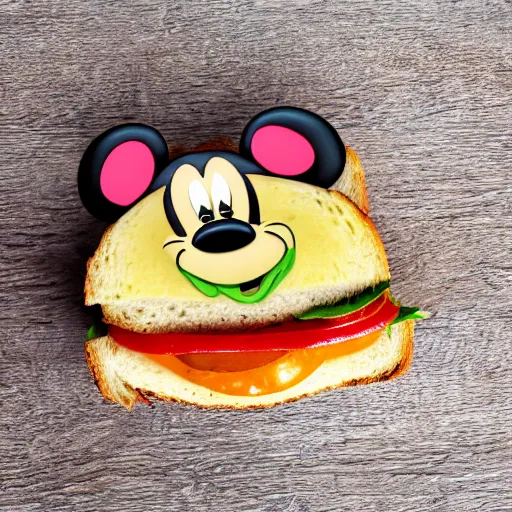 Image similar to image of a sandwich in disney style