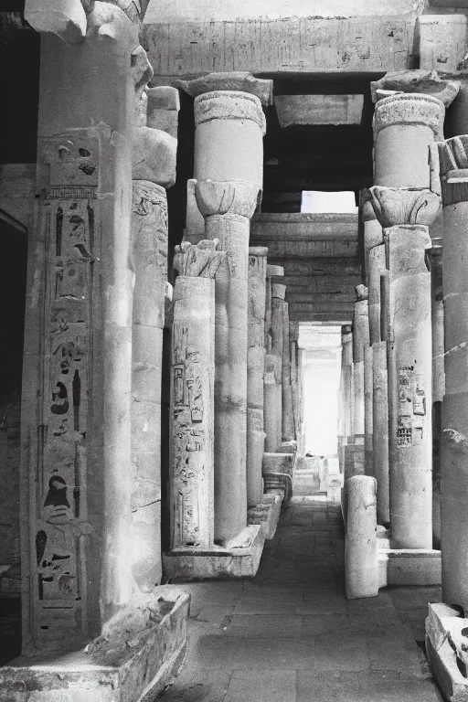 Image similar to magazine article about a videogame arcade in an egyptian temple, photojournalism, 1980s