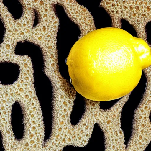 Image similar to a lemon with trypophobia