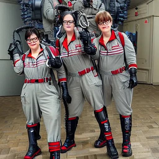 Prompt: ghostbusters as ultra detailed cyborgs