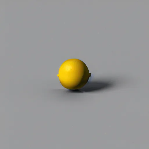 Image similar to a render of a low polygon lemon, unreal engine