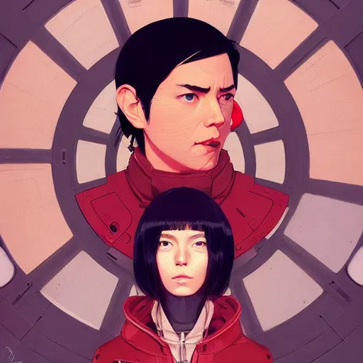 Image similar to Portrait of an engineer with helmet, very coherent, painted by painted by James Gilleard, airbrush, art by JamesJean and fine details. Anime. realistic shaded lighting poster by Ilya Kuvshinov katsuhiro otomo ghost-in-the-shell, magali villeneuve, artgerm, Jeremy Lipkin and Michael Garmash and Rob Rey