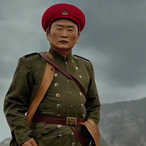 Image similar to an collosal film still of general quan yu