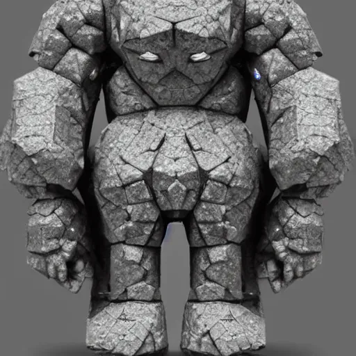 Image similar to a golem made out of diamond, realistic, by brian huang,