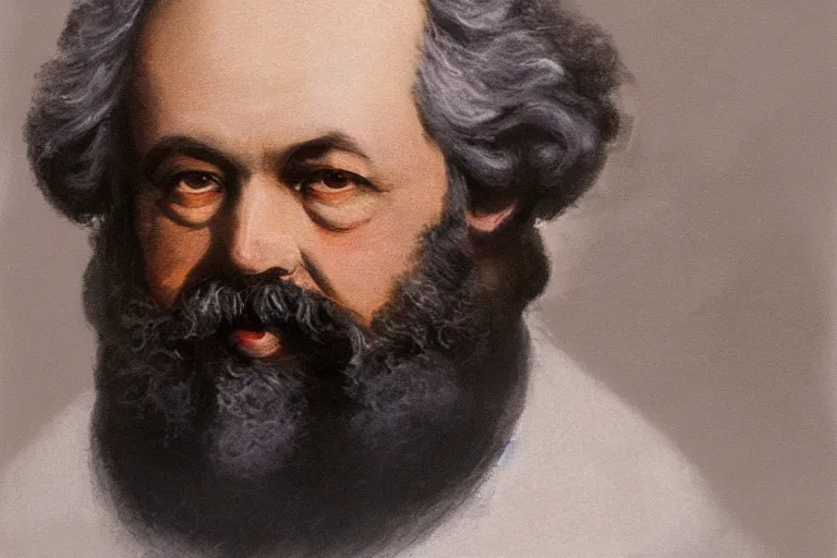 Image similar to karl marx portrait by pedro correa