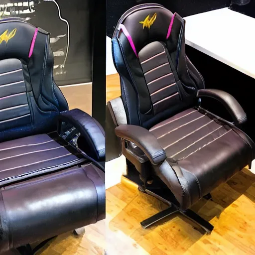 Image similar to a photo of the most uncomfortable gaming chair in the world.