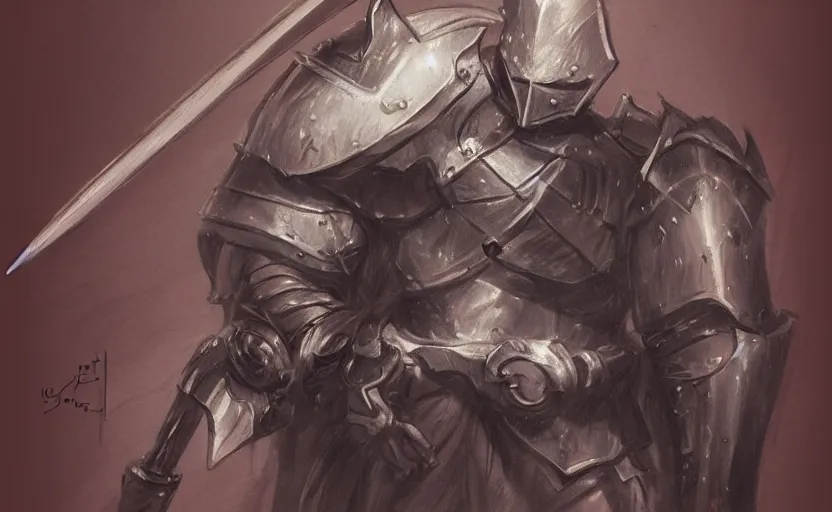 Prompt: a drawing of a knight holding a sword, a pencil sketch by jesper ejsing, artstation, fantasy art, pencil sketch, concept art, 2 d game art