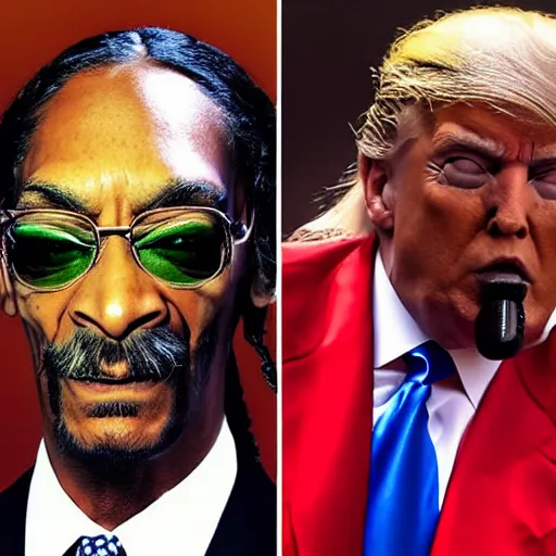 Image similar to donald trump mixed with snoop dogg