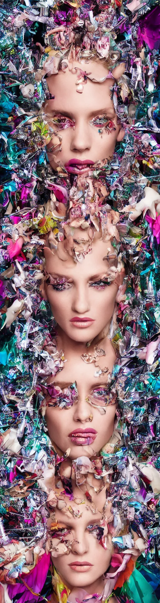 Image similar to fashion editorial portrait by David Lachapelle. highly detailed. 8k. depth of field. photography