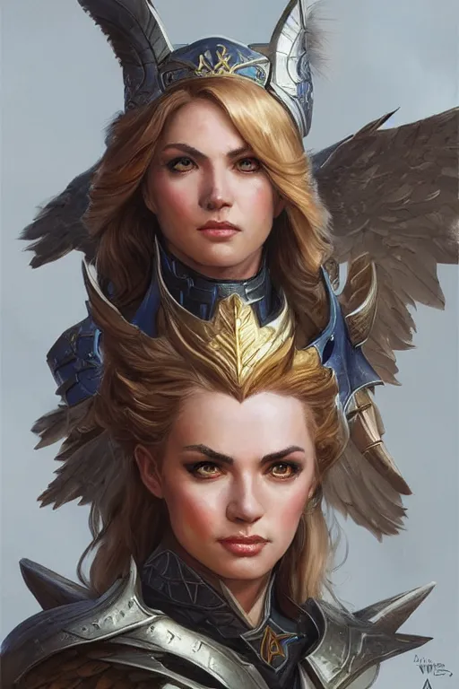 Image similar to amazon valkyrie athena, d & d, fantasy, portrait, highly detailed, headshot, digital painting, trending on artstation, concept art, sharp focus, illustration, art by artgerm and greg rutkowski and magali villeneuve