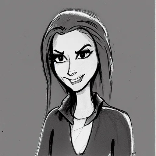 Image similar to milt kahl sketch of ashley olson