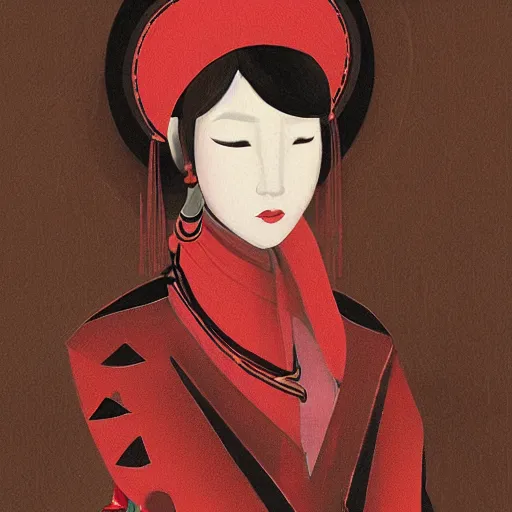 Image similar to the lady, by wing shya,