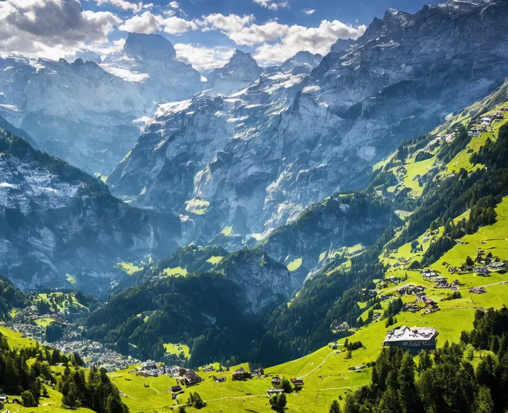 Image similar to Amazing Switzerland Landscape that are out of this world 8k