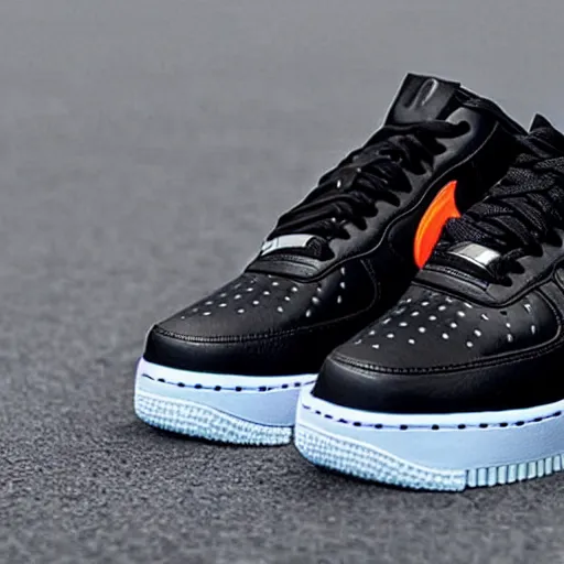 Prompt: futuristic cyber punk air force 1