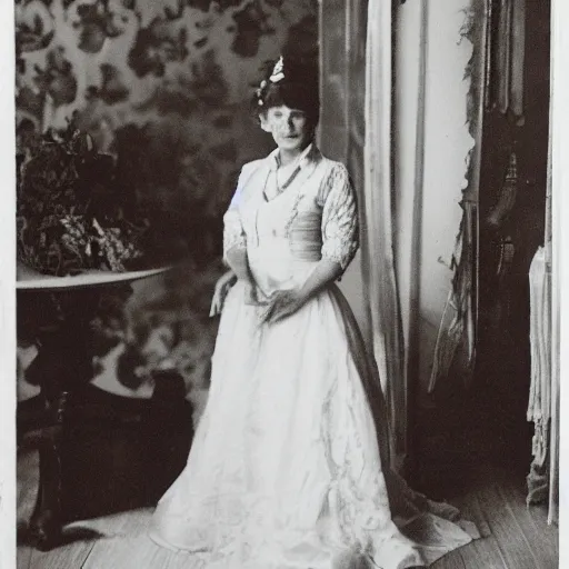 Image similar to Reisalin Stout in a wedding dress