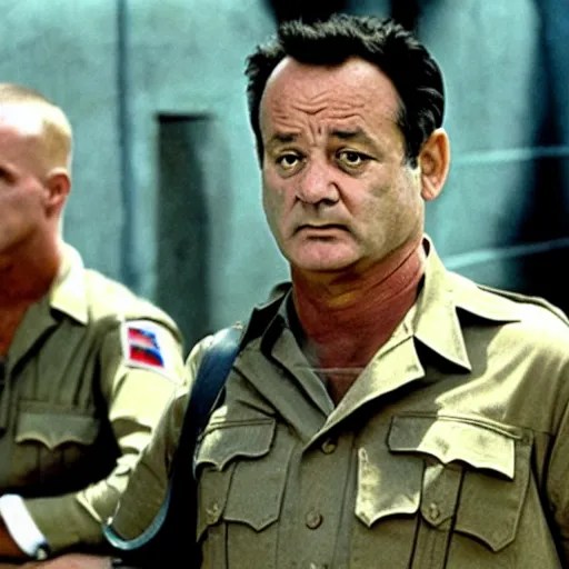 Prompt: bill murray in universal soldiers