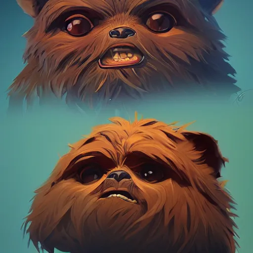 Image similar to face icon stylized minimalist ewoks, loftis, cory behance hd by jesper ejsing, by rhads, makoto shinkai and lois van baarle, ilya kuvshinov, rossdraws global illumination