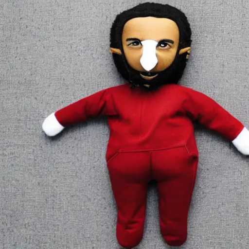 Prompt: plush doll of Kendrick Lamar, 8k