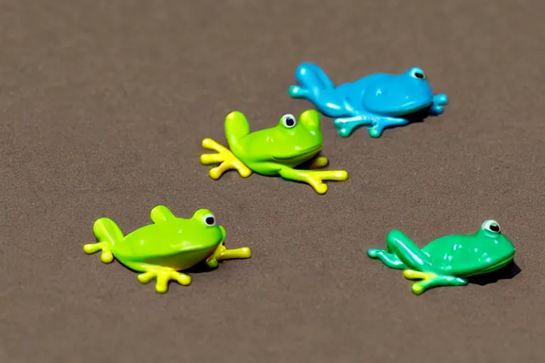 Prompt: fisher price frog pond, california, in 2 0 1 5, perfect focus, scene from tv show 5 5 mm 8 5 mm, toy photography, made out of plastic