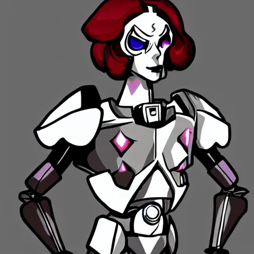 Image similar to mettaton from undertale in the style of yoji shinkawa