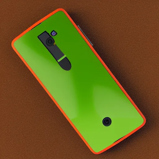 Image similar to cell phone papaya, UHD, hyperrealistic render