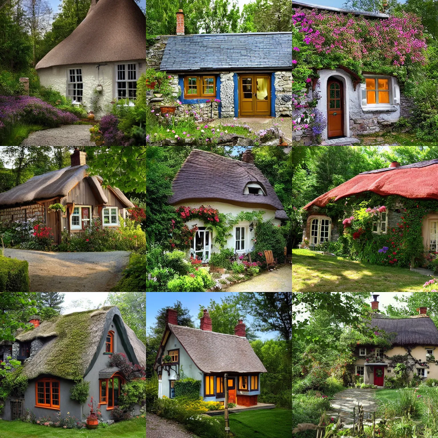 Prompt: magical cottage home