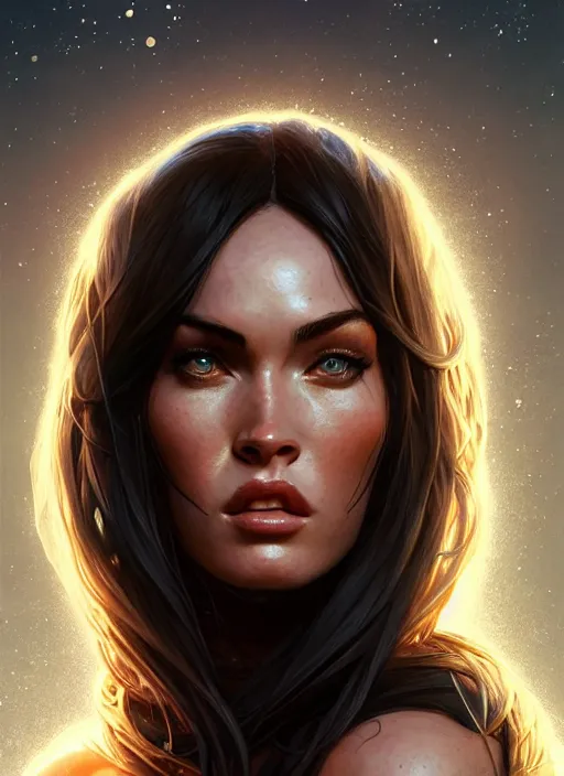 Image similar to portrait of apex legends megan fox, planet of the apes, intricate, elegant, glowing lights, highly detailed, digital painting, artstation, glamor pose, concept art, smooth, sharp focus, illustration, art by artgerm and greg rutkowski, artey freytag