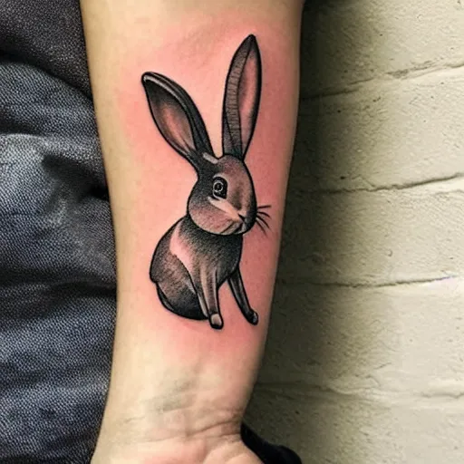 Image similar to tattoo of a rabbit